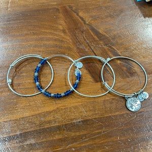 Set of 4 Alex and Ani bracelets